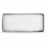 SPECKLED DUSK PLATE RECTANGULAR 22X10CM WHITE F2D BELGIUM