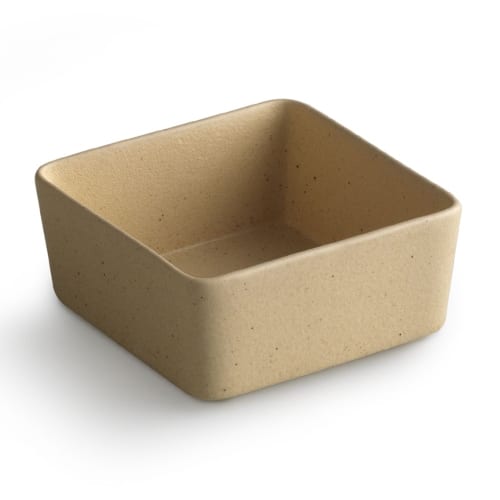 CRO-FDL-781202.jpg VERSO SQUARE BOWL 8X8X4CM DEIGE CHIC BELGIUM - Image 1