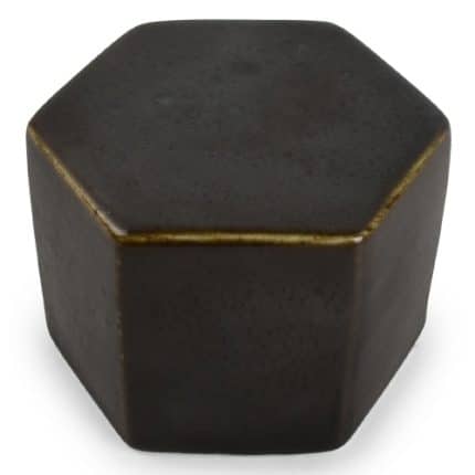 ROCHE BLACK PORCELAIN SERVING DISH 7.5X5.5CM CHIC