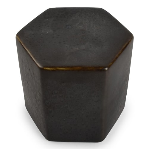 CRO-FDL-785380.jpg ROCHE BLACK PORCELAIN SERVING DISH 7.5X7.5CM CHIC - Image 1