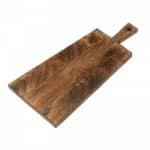 WOOD BOARD MANGO RACKET RECTANGULAR 40X25CMX10CM HANDLE GARIBALDI