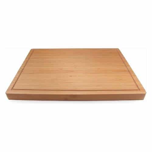 CRO-GTS-19-544.jpg BY ORDER BAMBOO WOOD PLATTER RECTANGULAR WITH DRAIN GUTTER 37X28X2CM GTSA - Image 1