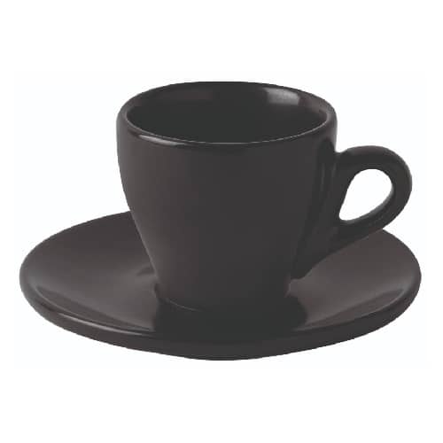 CRO-GTS-66-62070.jpg BY ORDER - PORCELAIN CUP ESPRESSO CONIC 7CL BLACK MAT GTSA - Image 1