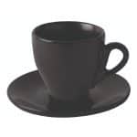 PORCELAIN CUP CAPPUCCINO CONIC 20CL BLACK MAT GTSA