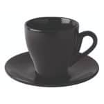PORCELAIN CUP CAPPUCCINO CONIC 30CL BLACK MAT GTSA