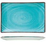 TIFFANY RUSTIC BLUE RECTANGULAR PLATTER 21X10.5CM GTSA