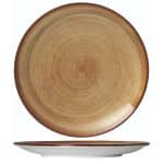 BY ORDER SAHARA RUSTIC BROWN FLAT PLATE 25CM GTSA NEW