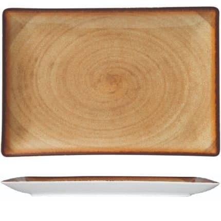 SAHARA BROWN RECTANGULAR PLATTER 27X16CM GTSA
