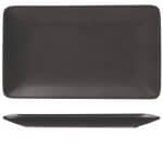 MIDNIGHT MAT BLACK RECTANGULAR PLATTER 27X16CM GTSA NEW