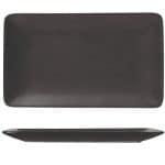 MIDNIGHT MAT BLACK RECTANGULAR PLATTER 31X21CM GTSA NEW