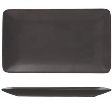 MIDNIGHT MAT BLACK RECTANGULAR PLATTER 36X24CM GTSA