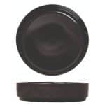 MIDNIGHT MAT BLACK PASTA /SALAD DEEP STEP PLATE 20X4CM GTSA NEW