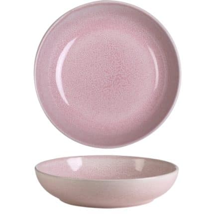 BY ORDER PINK REACTIVE GLAZE STONEWARE DEEP PLATE 22X5CM GTSA