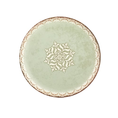 CRO-GTS-68-31005.jpg BYBONE VITRIFIED PORCELAIN TINTA ROME PLATE FLAT 27CM - Image 1