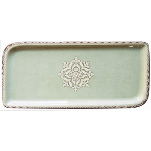 CRO-GTS-68-31036.jpg BYBONE VITRIFIED PORCELAIN TINTA ROME PLATE RECTANGULAR 24X15CM - Image 1