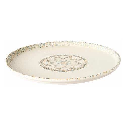 CRO-GTS-68-31085.jpg BY ORDER BYBONE VITRIFIED PORCELAIN TESSERA PLATE ROUND 19CM - Image 1