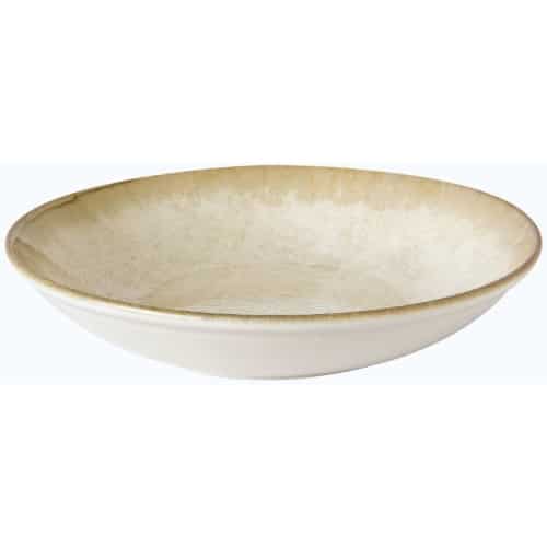 CRO-GTS-68-31175.jpg BYBONE VITRIFIED PORCELAIN AMBIENCE BEIGE PASTA/SALAD PLATE 23X5CM - Image 1