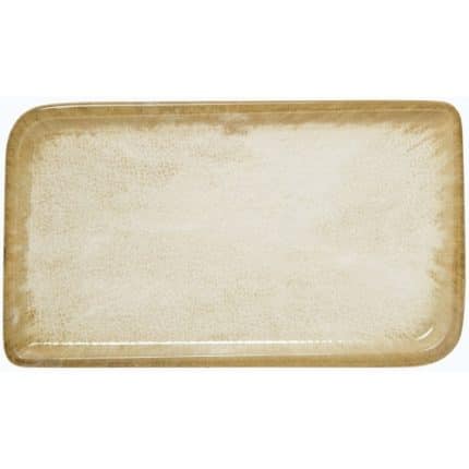 BYBONE VITRIFIED PORCELAIN AMBIENCE BAIGE PLATE RECTANGULAR 36.5X16.5CM
