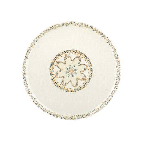 CRO-GTS-68-31196.jpg BY ORDER BYBONE VITRIFIED PORCELAIN TESSERA PLATE ROUND 32CM - Image 1