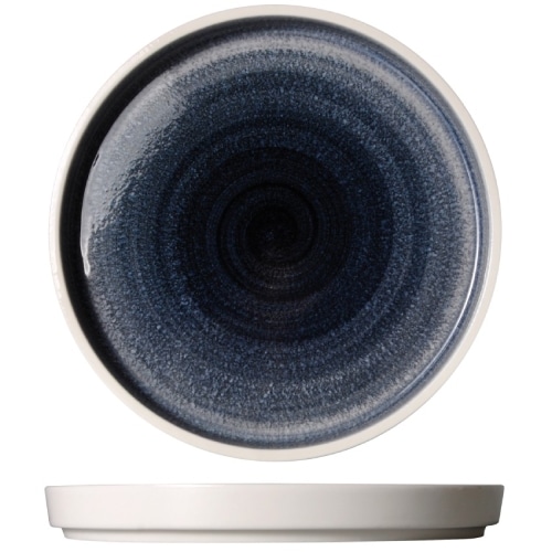 CRO-GTS-69-45221.jpg PRESTIGE PORCELAIN VYTHOS STEP PLATE 22X2.5CM DARK BLUE GTSA - Image 1