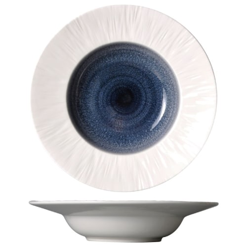 CRO-GTS-69-45824.jpg PRESTIGE PORCELAIN VYTHOS PASTA PLATE 24CM DARK BLUE GTSA - Image 1