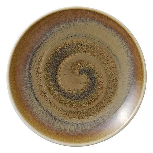 CRO-HAS-011221-000102.jpg VITRIFIED PORCELAIN COUP PLATE FLAT 21CM CUMIN HEART SOUL by BAUSCHER GERMANY - Image 1