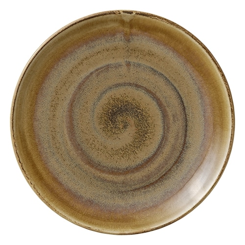 CRO-HAS-011227-000102.jpg VITRIFIED PORCELAIN COUP PLATE FLAT 27CM CUMIN HEART SOUL by BAUSCHER GERMANY - Image 1