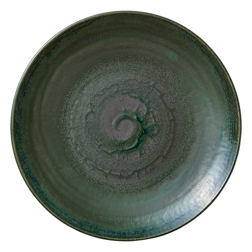 CRO-HAS-011230-000103.jpg VITRIFIED PORCELAIN COUP PLATE FLAT 30CM AVOCADO HEART SOUL by BAUSCHER GERMANY - Image 1