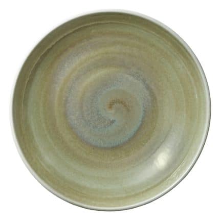 VITRIFIED PORCELAIN COUP PLATE DEEP ROUND 28CM THYME HEART SOUL by BAUSCHER GERMANY