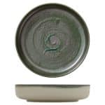 BY ORDER VITRIFIED PORCELAIN PLATE DEEP FLAT HIGH RIM 24CM AVOCADO HEART SOUL by BAUSCHER GERMANY