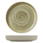 VITRIFIED PORCELAIN PLATE DEEP FLAT HIGH RIM 24CM THYME HEART SOUL by BAUSCHER GERMANY