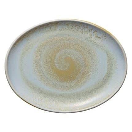 VITRIFIED PORCELAIN OVAL 31X24CM BREEZE HEART  SOUL by BAUSCHER GERMANY