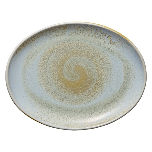 CRO-HAS-012231-000100.jpg VITRIFIED PORCELAIN OVAL 31X24CM BREEZE HEART  SOUL by BAUSCHER GERMANY - Image 1