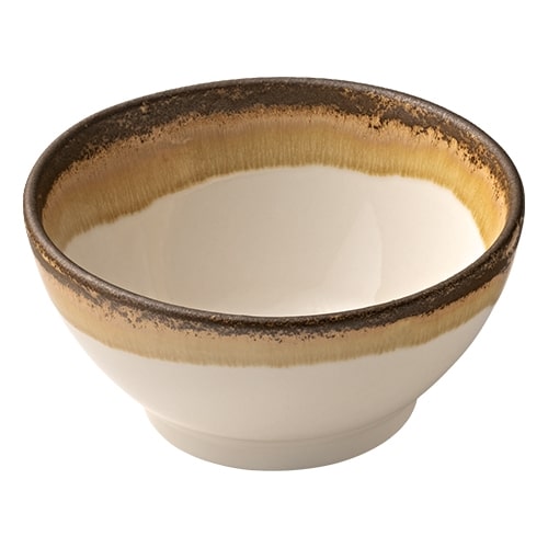 CRO-HAS-015714-000102.jpg VITRIFIED PORCELAIN BOWL ROUND 14CM CUMIN HEART SOUL by BAUSCHER GERMANY - Image 1