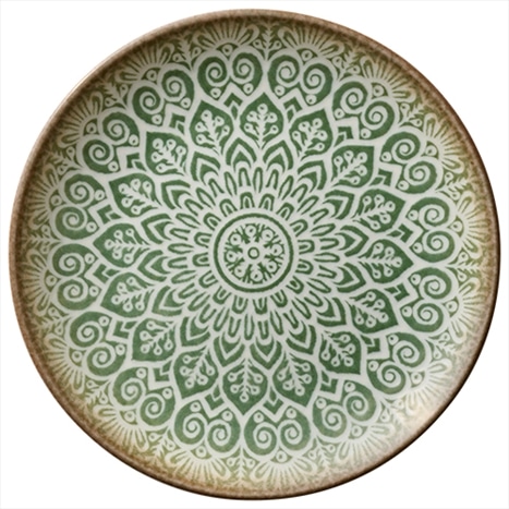 CRO-HAS-031225-000401.jpg BY ORDER SOULMATE JADE PORCELAIN COUP PLATE FLAT 25CM HEART SOUL by BAUSCHER GERMANY - Image 1