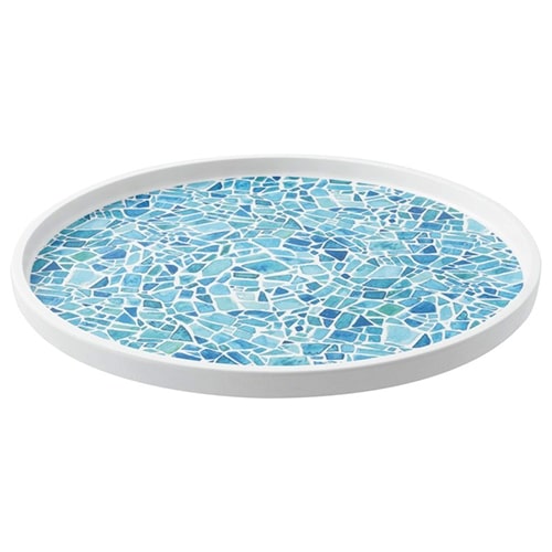 CRO-PAD-68106-04.jpg MELAMINE MOSAIC FLAT PLATE 28.5CM PADERNO ITALY - BY ORDER - Image 1