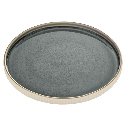 CRO-PLA-701127191016151.jpg NARA GREY RELIEF PLATE ROUND 21CM PLAYGROUND - Image 1