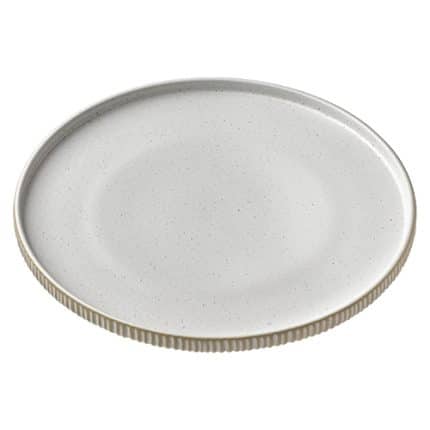 BY ORDER NARA RELIEF WHITE PLATE ROUND 27X2.5CM PLAYGROUND