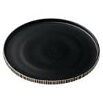 BY ORDER NARA RELIEF BLACK AND WHITE PLATE ROUND 27X2.5CM PLAYGROUND