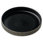 BY ORDER NARA BLACK AND WHITE PLATE ROUND DEEP HIGH RIM RELIEF 24CM PLAYGROUND
