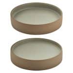 BY ORDER ARTISAN BEIGE GREY 2IN1 PLATE FLAT DEEP 21CM PLAYGROUND