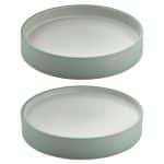 BY ORDER ARTISAN GREY WHITE 2IN1 PLATE FLAT 24CM PLAYGROUND