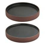 ARTISAN 2IN1 BROWN BLACK PLATE HALF DEEP 21CM  PLAYGROUND