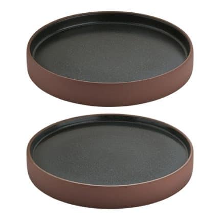 ARTISAN 2IN1 BROWN BLACK PLATE HALF DEEP 21CM  PLAYGROUND