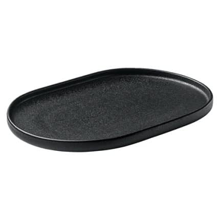 NARA BLACK PLATTER OVAL COUPE 30X20CM PLAYGROUND