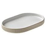 BY ORDER NARA WHITE PLATTER OVAL COUPE RELIEF 18X11CM PLAYGROUND
