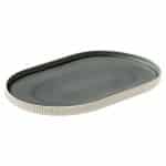 NARA RELIEF GREY PLATTER OVAL COUP 30X20X2.4CM PLAYGROUND