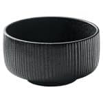 NARA BLACK RELIEF BOWL DISH ROUND 15X7.8CM PLAYGROUND