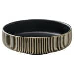 BY ORDER NARA BLACK AND WHITE BOWL HIGH RIM RELIEF 21CM PLAYGROUND