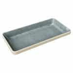 NARA GREY BOWL FLAT RECTANGULAR 18X9CM PLAYGROUND